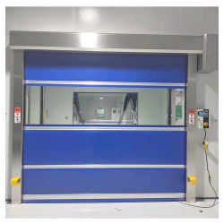PVC เร็วการกระทํา รอลเลอร์ชัตเตอร์ ประตู ปรับเกรดการดับด้วยตัวเองด้วยไม้กันลม