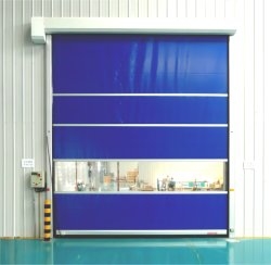 การปรับปรุงผลผลิต PVC ประตูความเร็วสูง 2 M/s ความเร็วการเปิด 1000-1500 การเปิดความถี่สูง